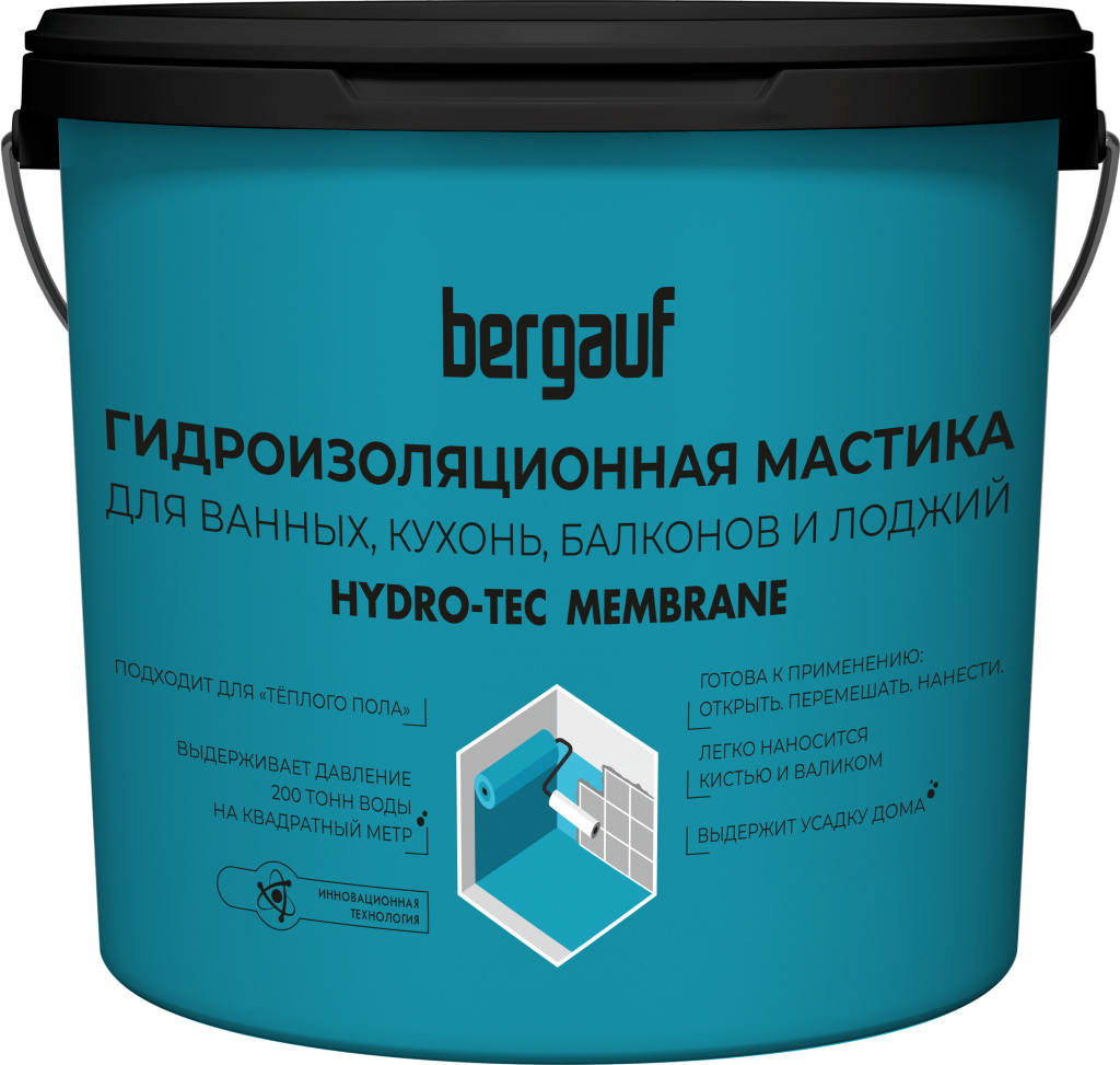 Bergauf Hydro-Tec Membrane Гидроизоляционная мастика под плиточные облицовки ЛЕТО-ЗИМА