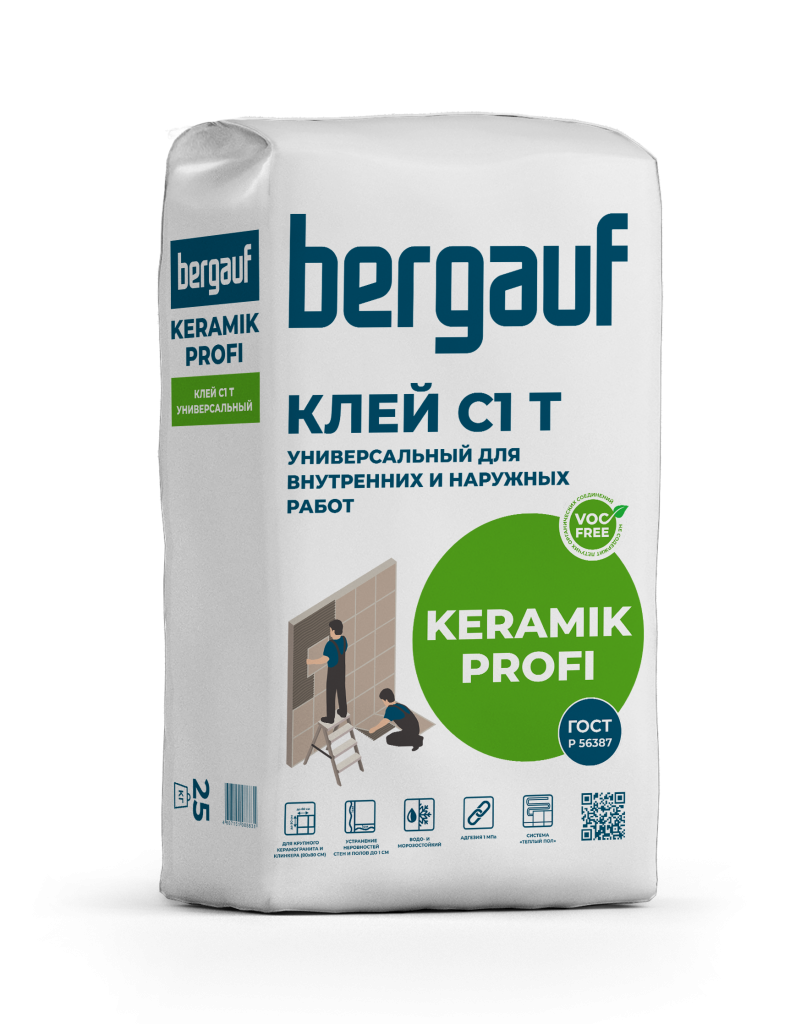 Bergauf Keramik Profi 25 кг Универсальный клей