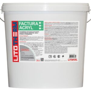 LITOTHERM FACTURA ACRYL 25 кг База А (белый) пластиковое ведро
