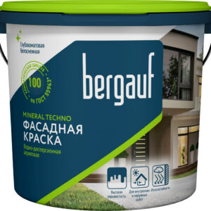 Bergauf Mineral Techno краска силикатная для фасадных работ база C ЛЕТО-ЗИМА