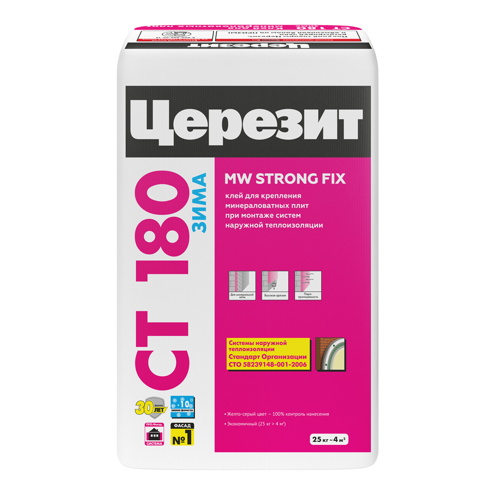 Церезит CT 180/25 Клей д/плит из мин.ваты 25 кг