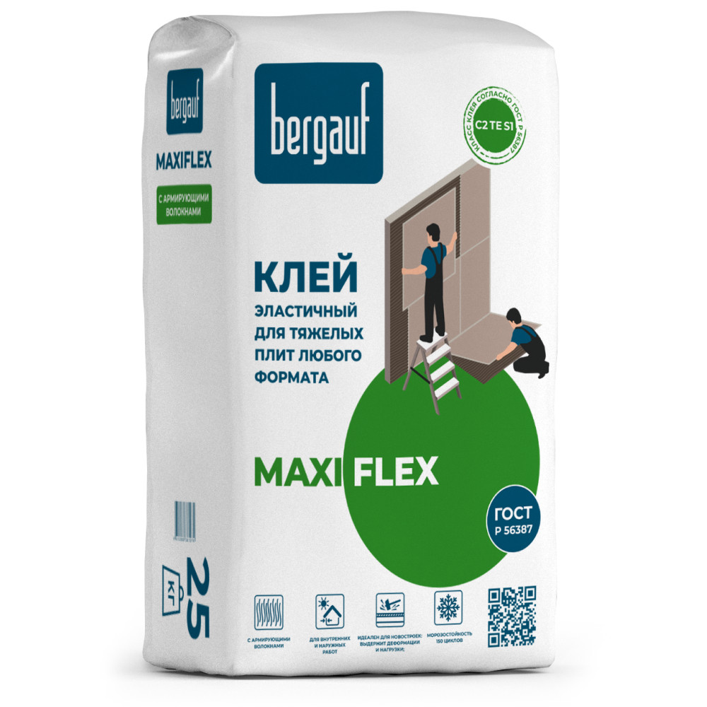 Maxiflex, 25 кг Клей эластичный для тяжелых плит любого формата