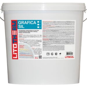 LITOTHERM GRAFICA SIL 25 кг База А (белый) пластиковое ведро