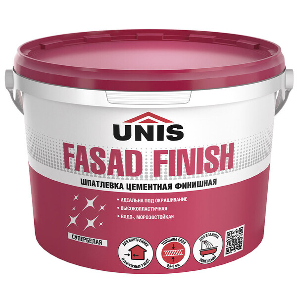 FASAD FINISH шпатлевка цементная банка 5 кг