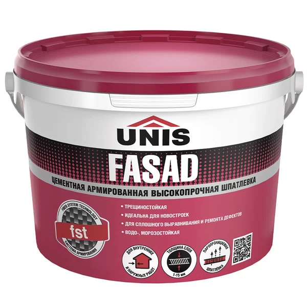 FASAD шпатлевка цементная банка 5 кг
