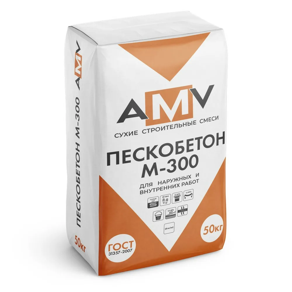 Пескобетон 300 AMV Эконом (50 кг)