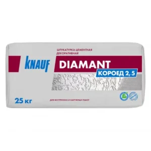КНАУФ-Диамант Короед 2,5 25 кг Цементная декоративная штукатурка для наружных и внутренних работ