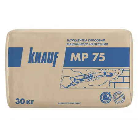 КНАУФ-МП 75 30 кг Штукатурка гипсовая машинного нанесения КНАУФ-МП 75